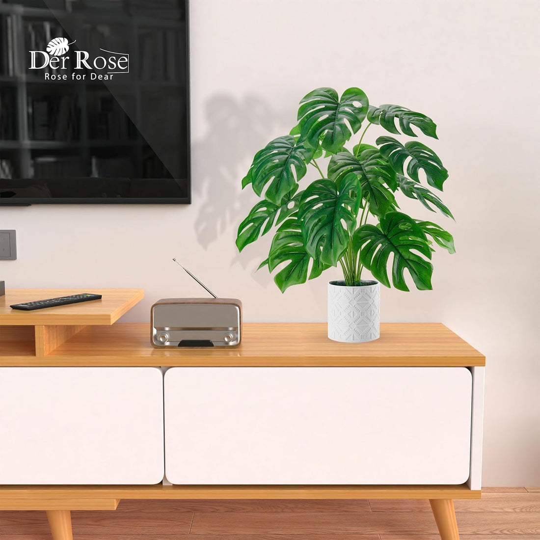 Blumenstandl Der Rose Kunstpflanze 71 cm für Boho Deko