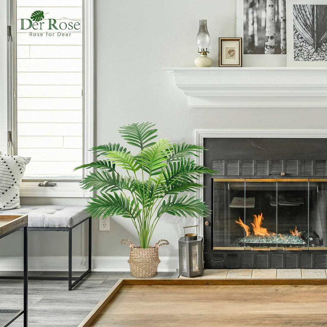 Blumenstandl Der Rose Künstliche Palme 71 cm Groß für Wohnzimmer